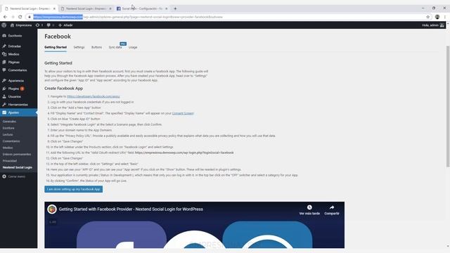 WordPress Social Login con la cuenta de Facebook смотреть онлайн