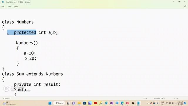 protected keyword in Java by Prakash Gangumalla | protected demo in Java смотреть онлайн