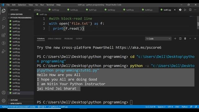 Python | Lecture 61 - Block Statement смотреть онлайн