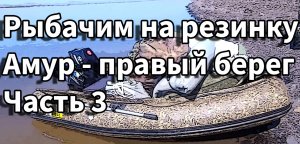Рыбалка на Амуре на резинку. Правый берег. Часть 3 🐬🚤