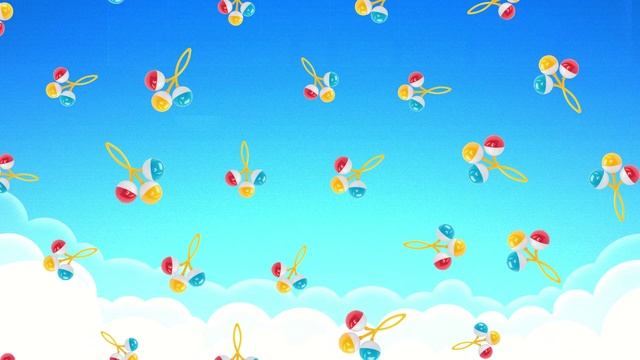 Летящие погремушки. Фон для видео-монтажа. Детский футаж для новорожденных смотреть онлайн