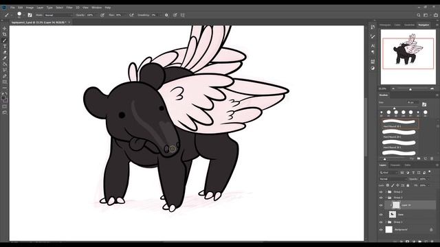Cute Tapir and Parrot Hybrid Animal Timelapse Drawing смотреть онлайн
