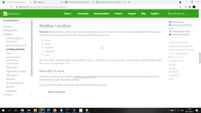 Selenium 4 | Tutorials | Java | Relative Locators | Multiple Tab/Window | Screenshot of Element | смотреть онлайн