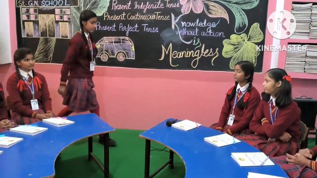 Practice of Present Indefinite, Continuous, & Perfect Tense............ || St.G.N. School, Mau. || смотреть онлайн