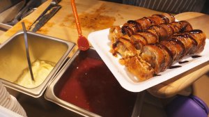 Ролл с сыром и беконом кимчи