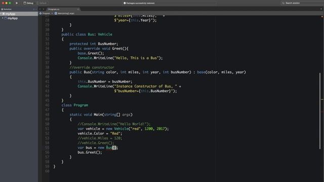 07-Inheritance in C# - Virtual function, override, constructors смотреть онлайн