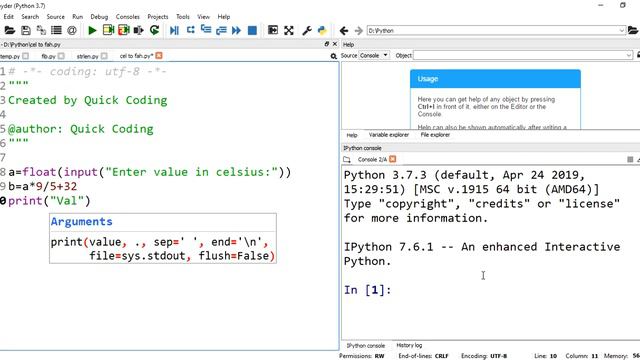 Python program to convert temperature from Celsius to Fahrenheit смотреть онлайн