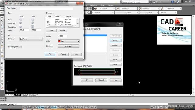 How to use MultiLine style command in AutoCAD || Multiline style || change multiline style смотреть онлайн