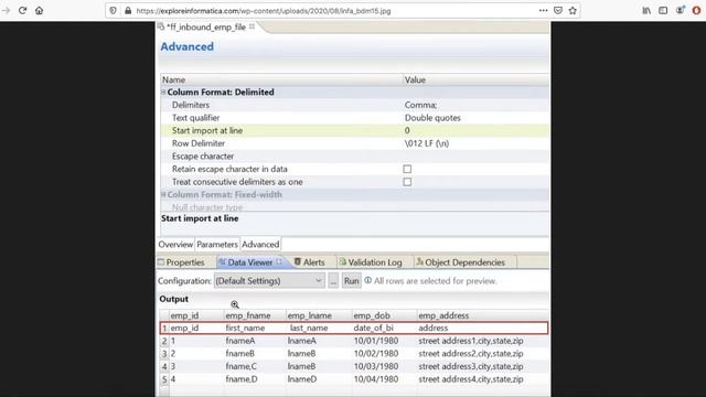 How to skip header record and read only data records from a flat file in Informatica BDM? смотреть онлайн