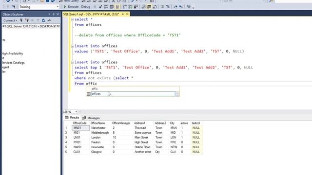 MS SQL tutorial on inserting into a table but checking if a duplicate entry already exists смотреть онлайн