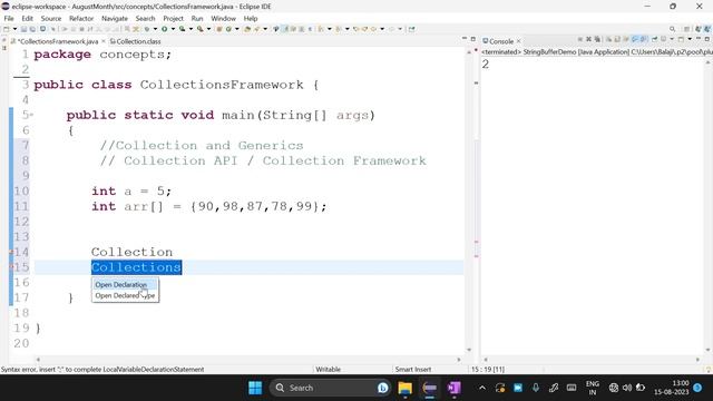 Collection and Generics in Tamil | Introduction | Collection API | Framework | Tamil смотреть онлайн