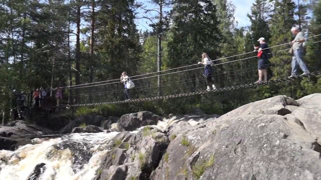 Республика Карелия. Водопад Ахвенкоски. смотреть онлайн