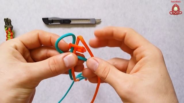 How to make Cobra Weave (Solomon Bar)two color paracord survival bracelet смотреть онлайн