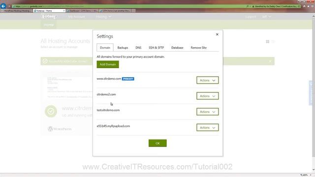 Tutorial 002 - GoDaddy Starter Manage WordPress Overview смотреть онлайн