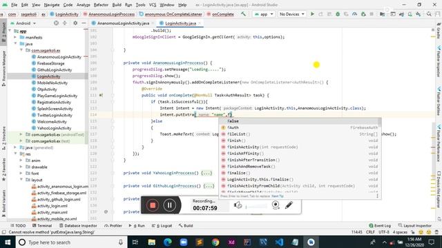 Login User Using ananonyms/Guste Account in Firebase Authentication in Android Studio смотреть онлайн