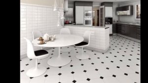 Плитка на Пол - Кухня - Дизайн - фото 2018 / Tile on the Floor Kitchen Design - photo