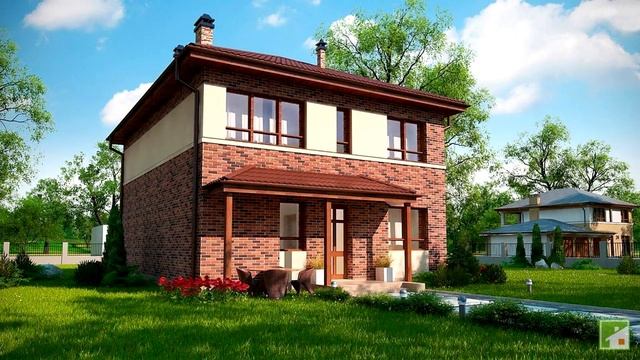 Каркасный дом 6 на 8 – двухэтажный проект на 96 м² смотреть онлайн