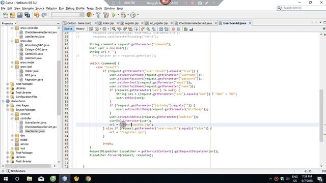 JSP Servlet - Web Game Mini - Bài 18: Register - Ajax Check Username Part 2 смотреть онлайн