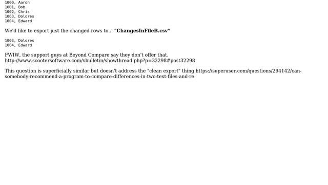 GUI Software To Compare Two Files, Get "Clean" Export of Differences? смотреть онлайн