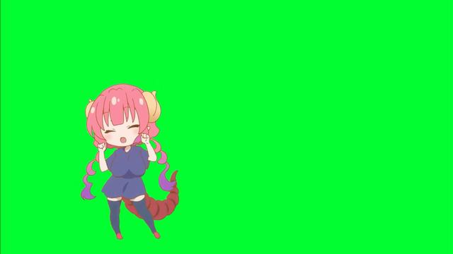 Ilulu cute dance - Kobayashi san chi no Maid Dragon S ED (Chroma Key) смотреть онлайн