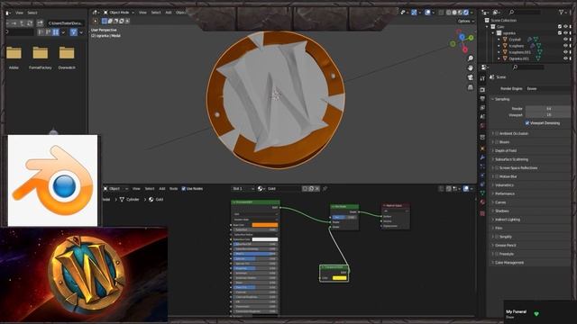 WoW Token Blender Modeling (fast)\ Моделирование WOW Жетона в Blender смотреть онлайн