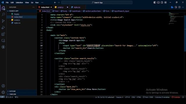 Image Search Application Using HTML CSS & JavaScript смотреть онлайн