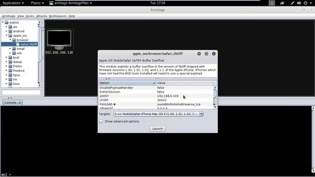 Hack Any IOS IPHONE with open link useing Armitage in kali linux 2 смотреть онлайн