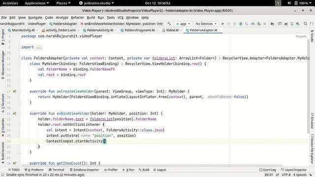 19.SetOnClickListener On Folders | Android Studio Kotlin смотреть онлайн
