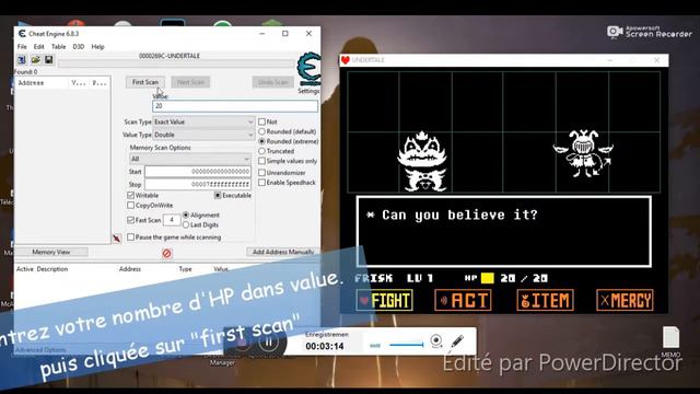 Undertale | Comment avoir des HP illimité? | Cheat engine | смотреть онлайн