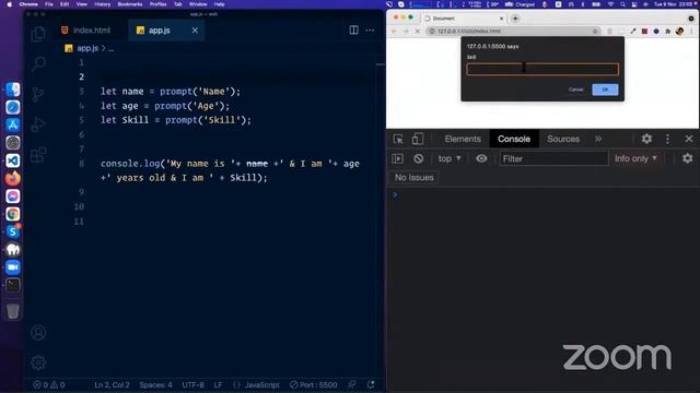 JavaScript Live Class 2, Part 2 - Scaping, Template literals, Interpolation in JavaScript смотреть онлайн