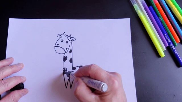 draw a giraffe/como dibujar una jirafa/как нарисовать жирафа смотреть онлайн