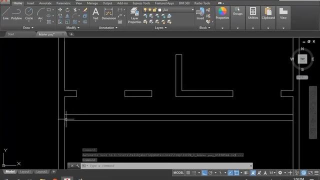 تعلم اوتوكاد 2019 :  تعلم رسم مخطط منزل متكامل  بكل سهولة : الجزء الاول