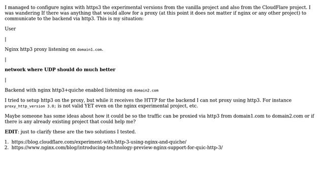 DevOps & SysAdmins: http3 support for upstream on nginx or any other webserver смотреть онлайн