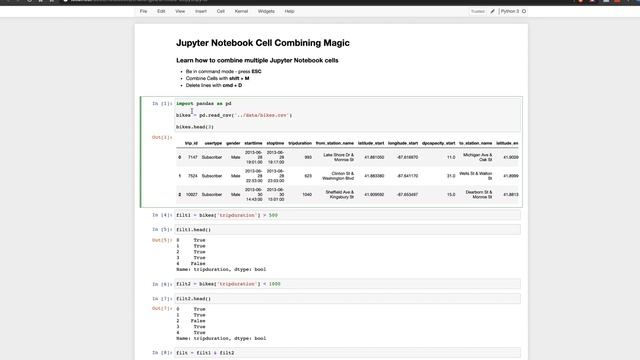 Jupyter Notebook Cell Combining Magic смотреть онлайн