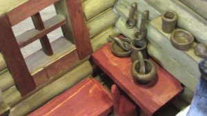 Избушка Бабы Яги из берёзовых черенков