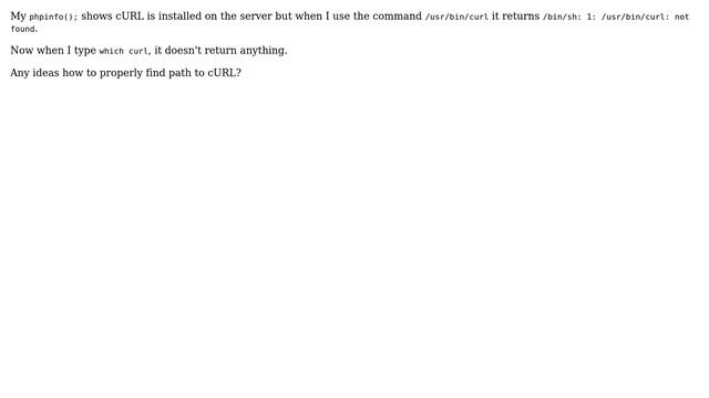 Find path to cURL? смотреть онлайн