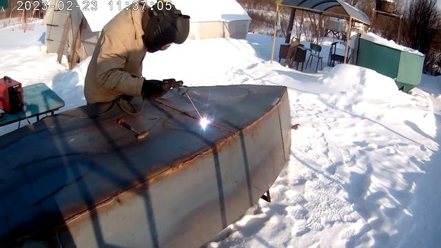 Изготовление самодельной лодки "Ледокол". Изменения по строительству подводной лодки. смотреть онлайн