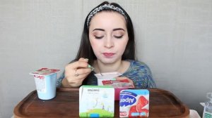 10 ЙОГУРТОВ / MUKBANG asmr / САМЫЙ ВКУСНЫЙ КЛУБНИЧНЫЙ ЙОГУРТ Ayka Emilly