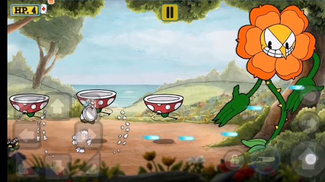 Cuphead mobile (3 часть) Злой 😈цветочек смотреть онлайн