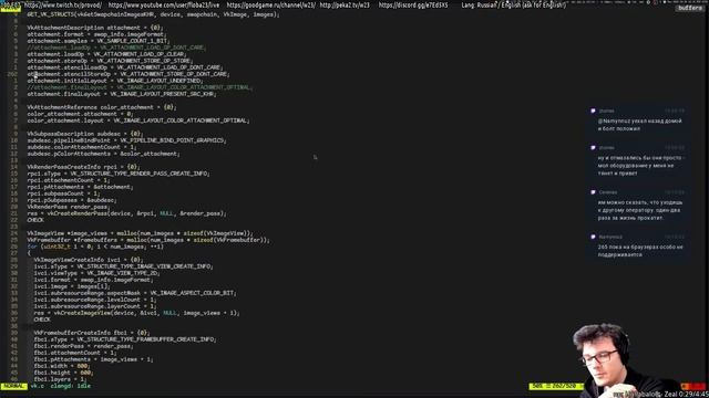 [RU/EN] 100 E07: learning vulkan, 40% to triangle; filling pipeline смотреть онлайн
