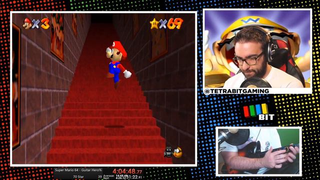 Super Mario 64 BLJ with a Guitar Hero Controller [TetraBitPLUS] смотреть онлайн