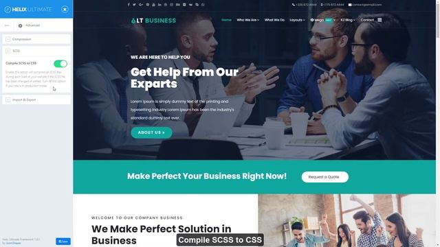 How to enable compress files, SCSS and export Template Settings in Joomla templates? смотреть онлайн