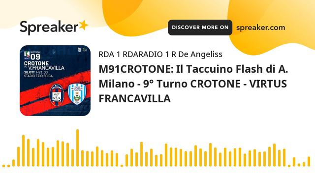 M91CROTONE: FLASH 9 CROTONE - VIRTUS FRANCAVILLA смотреть онлайн