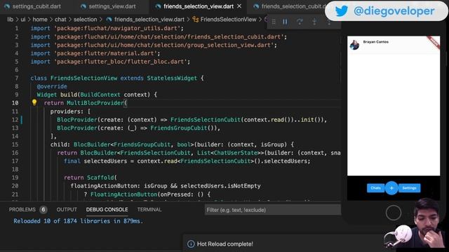 Full Flutter Chat App (2/3) Clean Architecture - StreamChat - flutter_bloc - inyección dependencias смотреть онлайн