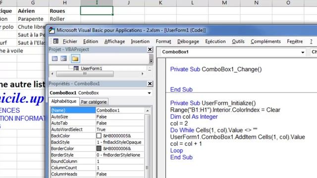 Excel-VBA: de Combobox1 à Combobox2 смотреть онлайн