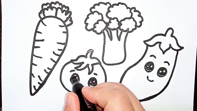 How To Draw Cute Vegetables ? Step by Step | Fun & Easy Drawing Tutorial for Kids смотреть онлайн