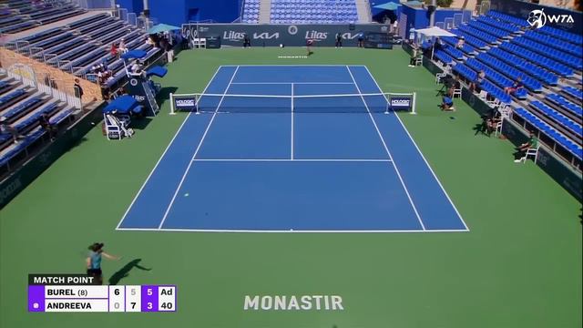 Clara Burel vs. Erika Andreeva | 2023 Monastir Round Of 16 | WTA Match Highlights смотреть онлайн