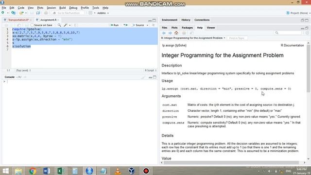 Assignment Model in R-Studio смотреть онлайн
