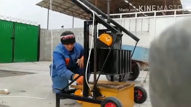 мини пескоблосный (шлакоблочный) станок смотреть онлайн