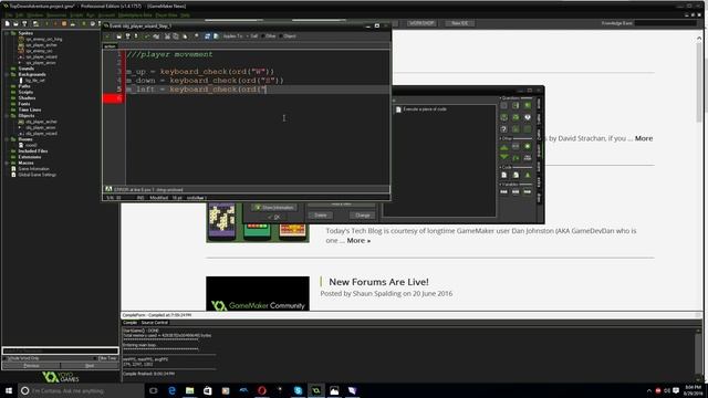 GameMaker Top Down Adventure Part 1 GML Keyboard Movement смотреть онлайн